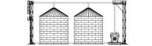 Grain Pump Loop Conveyors - Brownie Supports for Grain Pump Loop Systems