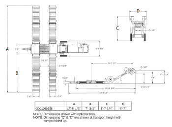 Hutchinson - Hutchinson Commercial Portable Drive-Over Chain Conveyor w/ Hydraulic Ramps