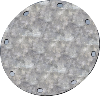 RIPCO Distribution - 10" RIPCO Distribution 10GA Galvanized Round Flat Plate