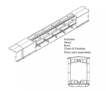 Hutchinson - 9" x 105' Hutchinson Mass-Ter Flow Conveyor Section
