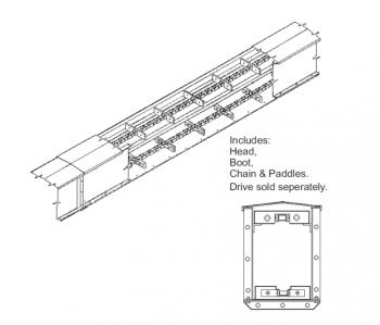 Hutchinson - 9" x 115' Hutchinson Mass-Ter Flow Conveyor Section