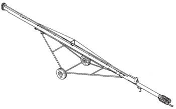 Hutchinson - 10" Hutchinson 31' Galvanized Century II Auger w/ Underslung Gas Engine Mount