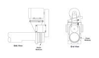 Hutchinson - 8" Hutchinson 5HP Heavy Duty 3-1 Chain Custom Auger Drive with 12" Driven Pulley - Image 2