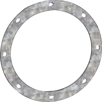 10" RIPCO Distribution 8GA Galvanized Round Flat Ring