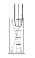 Grain Pump Loop Conveyors - Brownie Supports for Grain Pump Loop Systems - Brownie Systems - Brownie Tower Ladder Package with Step-Thru