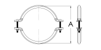 RIPCO Distribution - 8" RIPCO Distribution Galvanized Clamp Band - Image 2