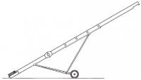 10" X 37' Hutchinson In-Line Portable Auger - Painted