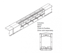 9" x 225' Hutchinson Mass-Ter Flow Conveyor Section