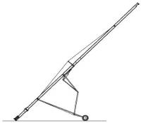 8" x 72' Hutchinson Galvanized In-Line Drive Auger w/ Electric Drive & Hydraulic Lift